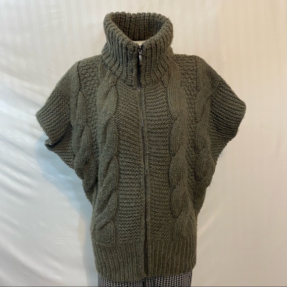 💕 Elsamanda Italian Anthropologie Dolman Cardigan Sweater Alpaca Wool Knit - Picture 2 of 8